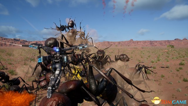 《地球防卫军：铁雨》最新截图 地球联军大战虫子