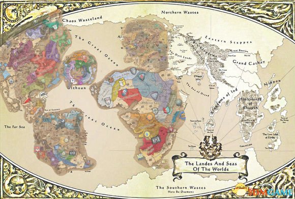 全面战争战锤2凡人帝国和战锤世界地图对比