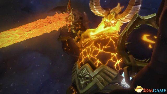 《魔兽》燃烧王座通关动画 萨格拉斯巨剑插地球