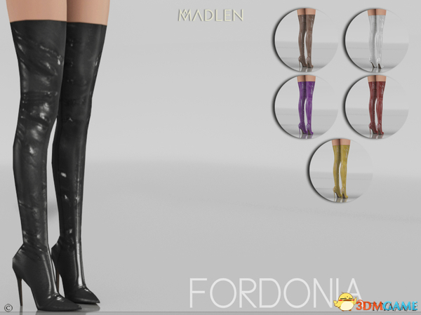 模拟人生4 v1.31Fordonia女士反光皮革材质长筒靴MOD