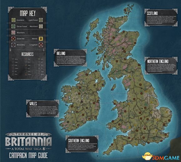 全面战争传奇不列颠王座地图一览 全战传奇内容前瞻