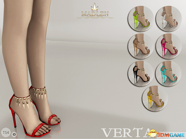 模拟人生4 Verta女士部落元素简约高跟凉鞋MOD