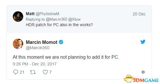 CD Projekt表示：PC版《巫师3》不会加入HDR支持