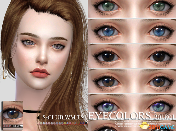 模拟人生4 v1.31S-Club201801清澈逼真的小瞳孔眼睛MOD
