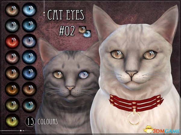模拟人生4 v1.37玻璃弹珠一样的猫咪眼睛MOD