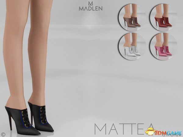 模拟人生4 Mattea女士个性矮帮Z型尖头高跟鞋MOD