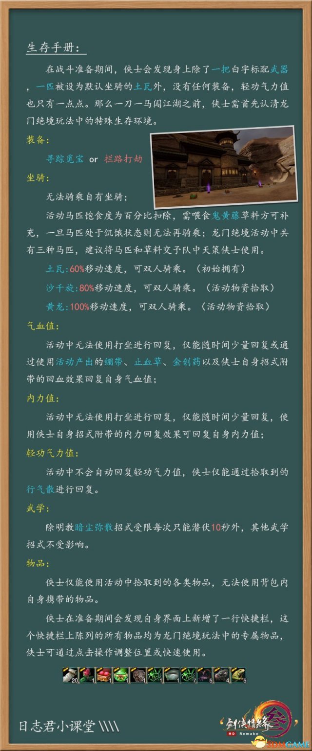 大漠楼兰走飞沙 《剑网3》龙门绝境基础讲解