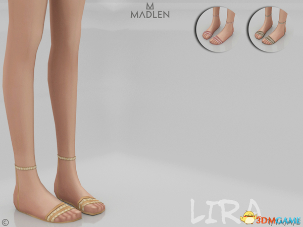 模拟人生4 Lira女士古希腊风平底凉鞋MOD