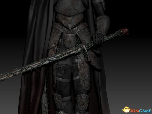 《黑暗之魂3》玩家自制薪王获官方点赞 玫瑰剑帅气