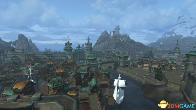 《魔兽世界》8.0同盟新主乡预览 港心乡市光景好