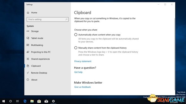 Windows 10 RS5将减进云剪揭板：跨装备复制粘揭