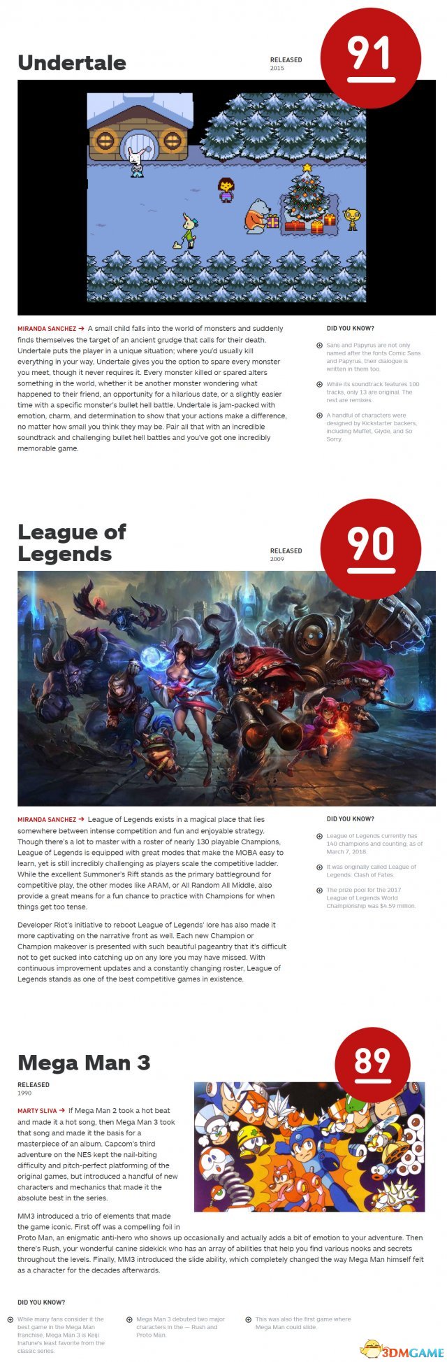 IGN评选TOP100游戏 《DOTA2》排名远超《LOL》