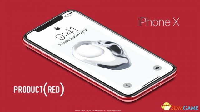 红色版iPhone X高清渲染图 经典红黑配国人最爱