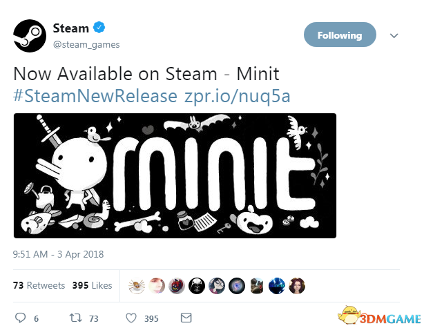 每局只有60秒 《Minit》正式上架Steam 特别好评
