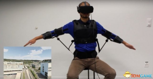 FlyJacket中骨骼让用户使用身体控制1个无人机