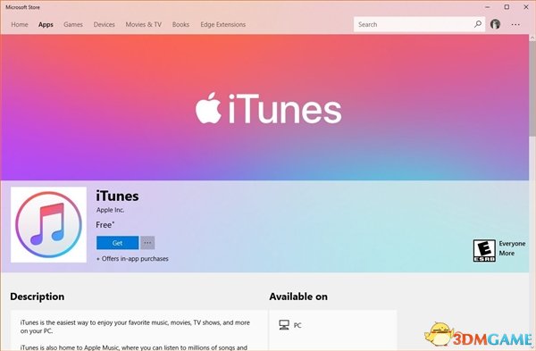 苹果iTunes使用末于正式上岸微硬Windows Store