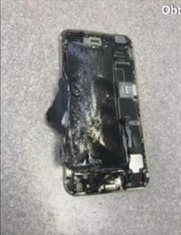 1台iPhone 6S正在足机维建店中自燃 水苗起势吓人