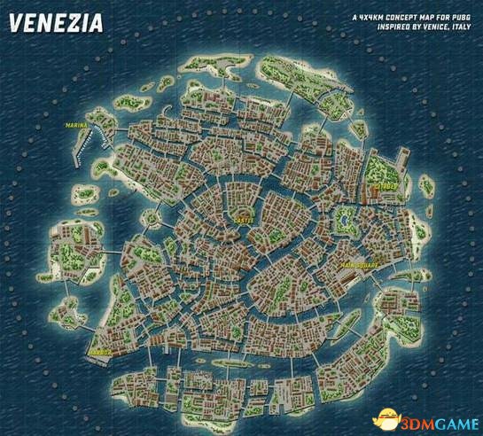 绝地求生新地图公布威尼斯水城 超过96个岛屿组成
