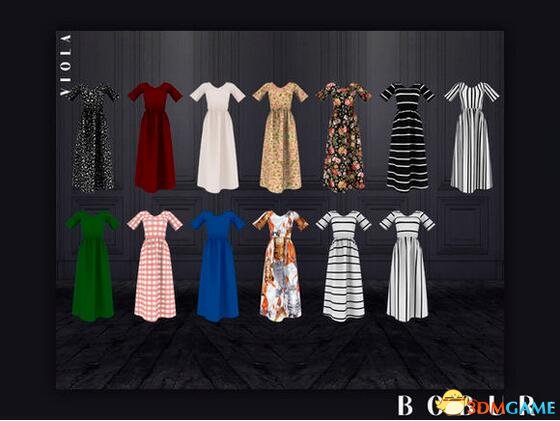 模拟人生4 13款式简洁连衣裙mod