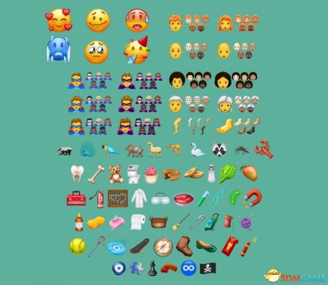 为讲天带去死动色彩 2019年的Emoji心情更新支布