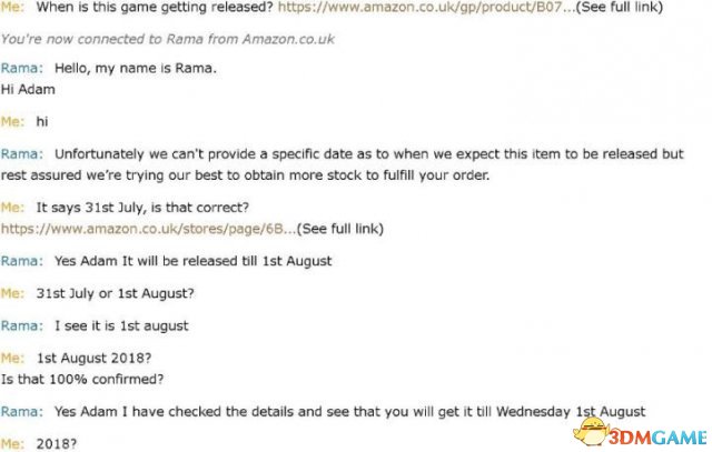 亚马逊改口：客服确认《辐射76》发售日为8月1日