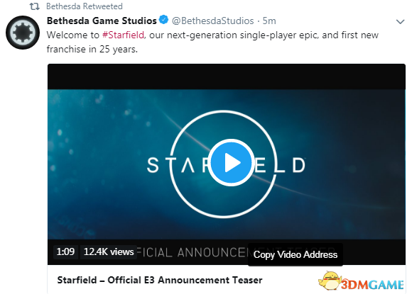 E3 2018：《星空》支布 B社25年以去齐新系列
