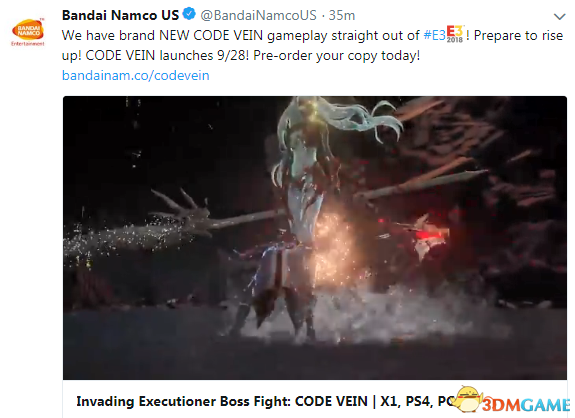 E3：《血之暗号》齐新战役演示 女Boss大年夜少腿吸睛