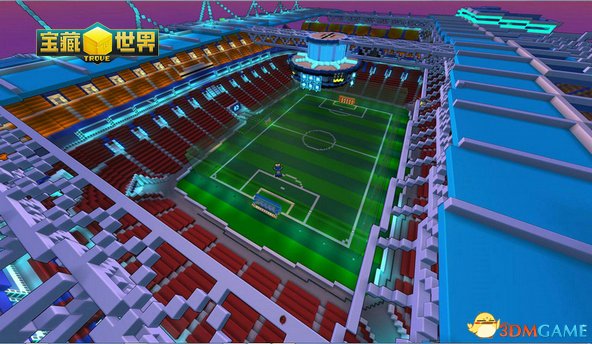 致敬世界杯《宝藏世界》玩家建成足球场