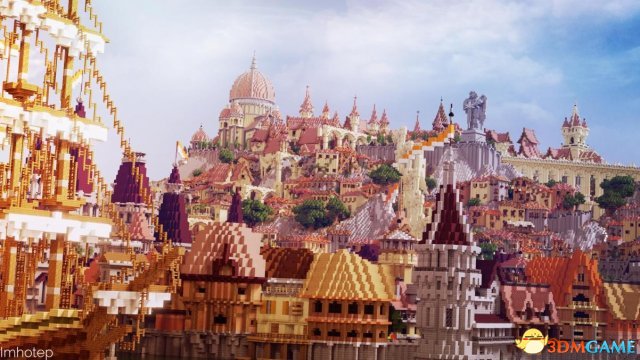 速度膜拜 国外玩家用《我的世界》造出巫师3主城
