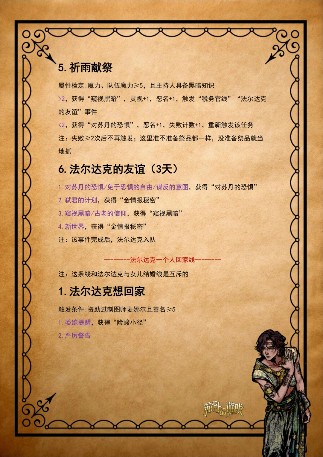 《蘇丹的游戲》法爾達(dá)克全劇情攻略分享