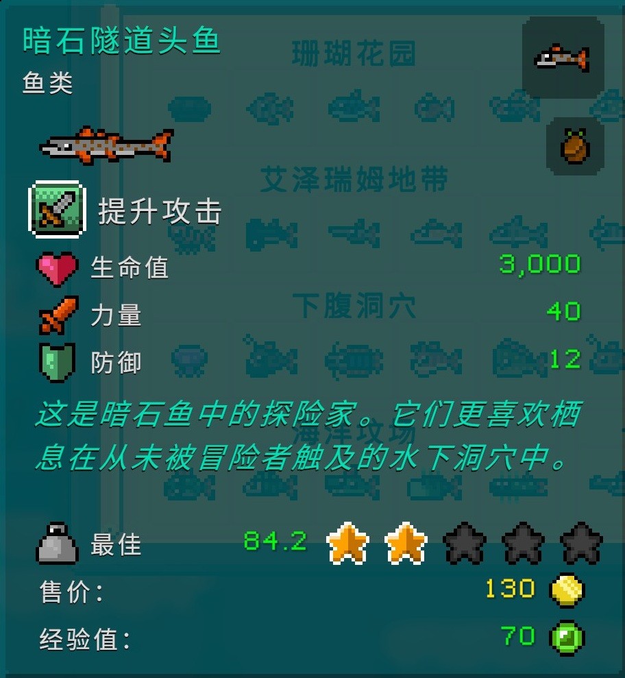 《釣魚(yú)哥的奇妙冒險(xiǎn)》各區(qū)域魚(yú)類(lèi)屬性介紹