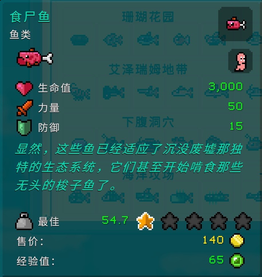 《釣魚哥的奇妙冒險》各區(qū)域魚類屬性介紹