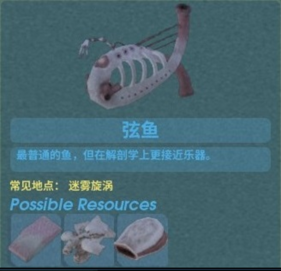 《非生物因素》普通鱼材料菜谱及获得位置介绍