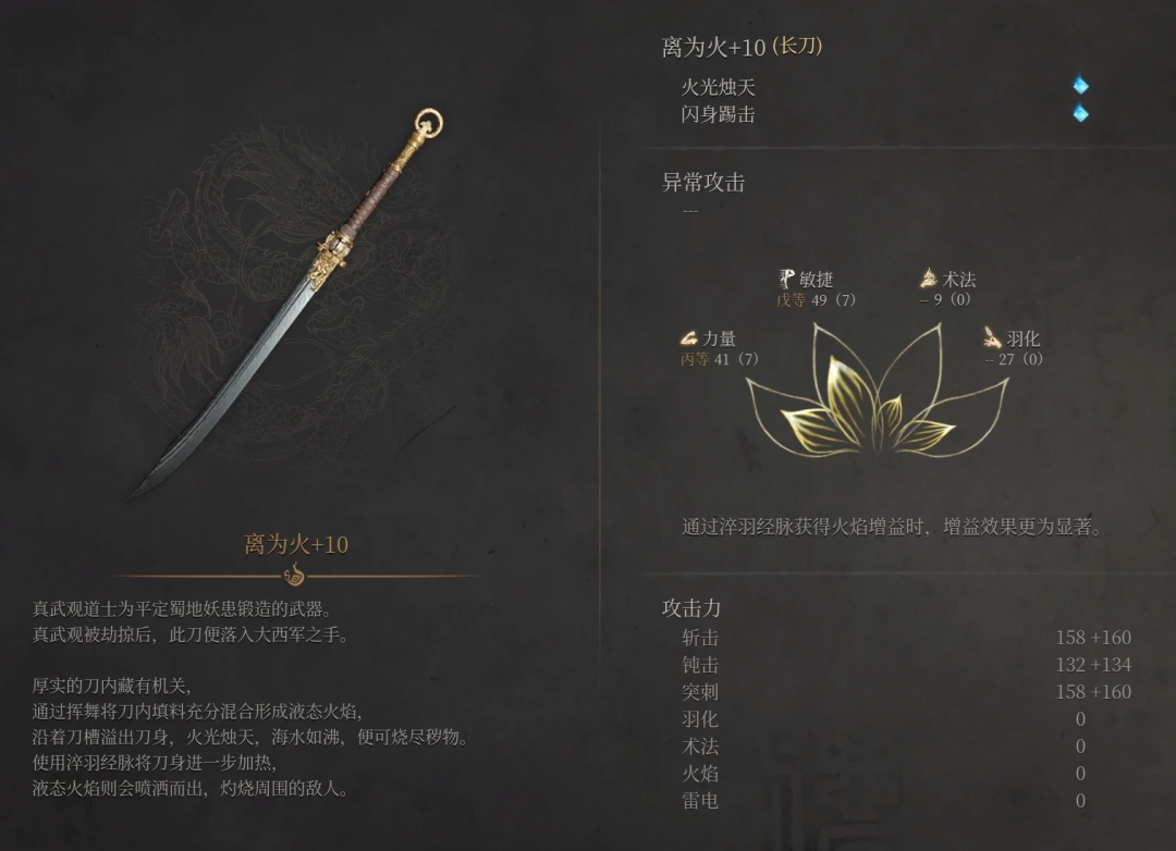 《明末：渊虚之羽》全长刀武器面板和技能解析分享
