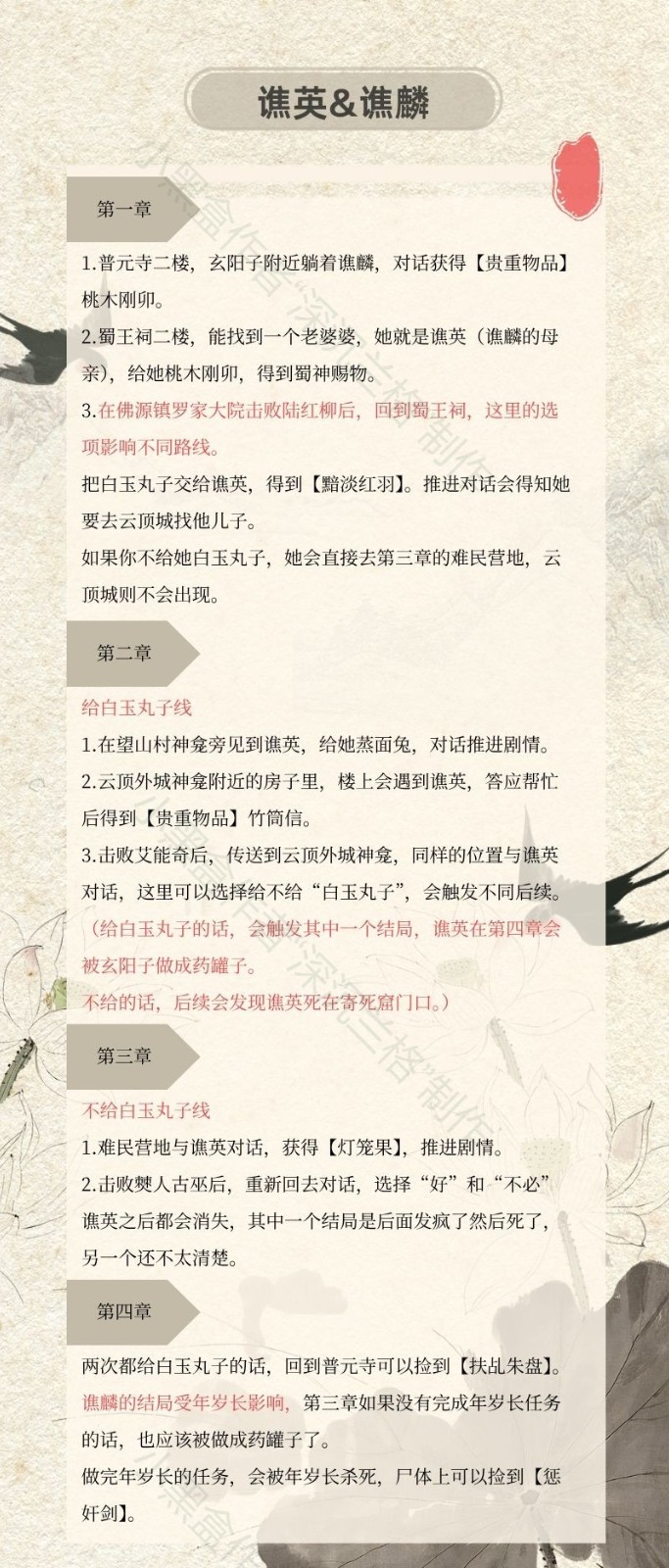 《明末：淵虛之羽》全支線任務(wù)攻略分享