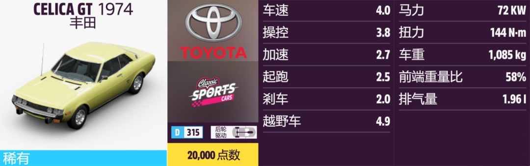 《地平线5》丰田全收集指南