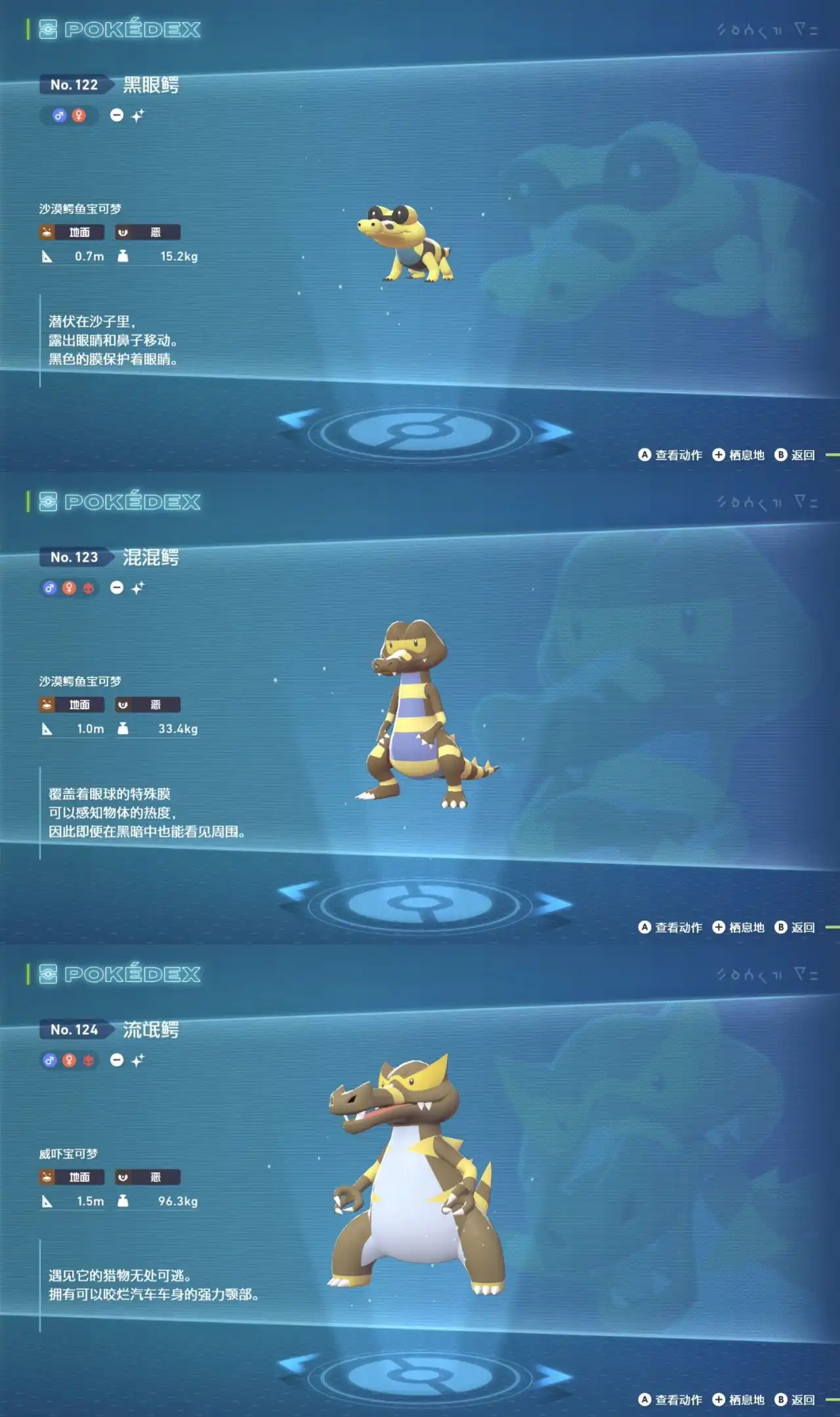 《宝可梦传说Z-A》黑眼鳄及进化型刷闪点位分享