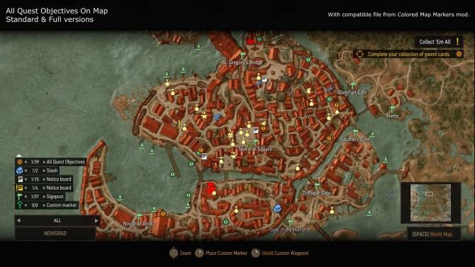 《巫师3：狂猎》地图上主动任务目标显示MOD