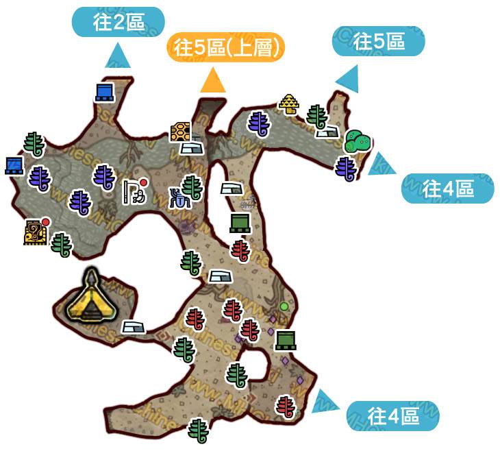 《怪物猎人:世界》大蚁冢荒地地图资源点一览