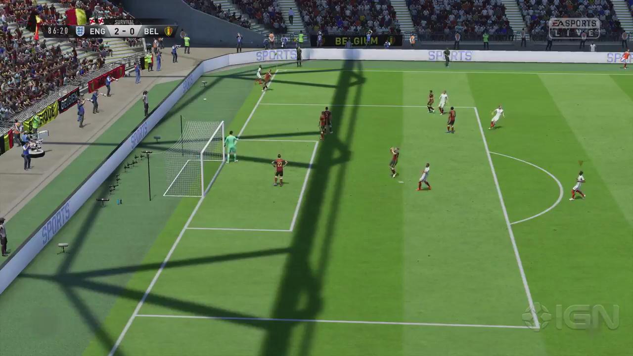 《FIFA 19》求生模式完整比赛演示 英格兰VS比利时