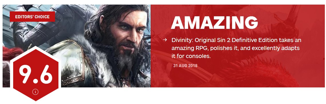 《神界：本功2》末极版IGN 9.6分 挨磨得像钻石1般