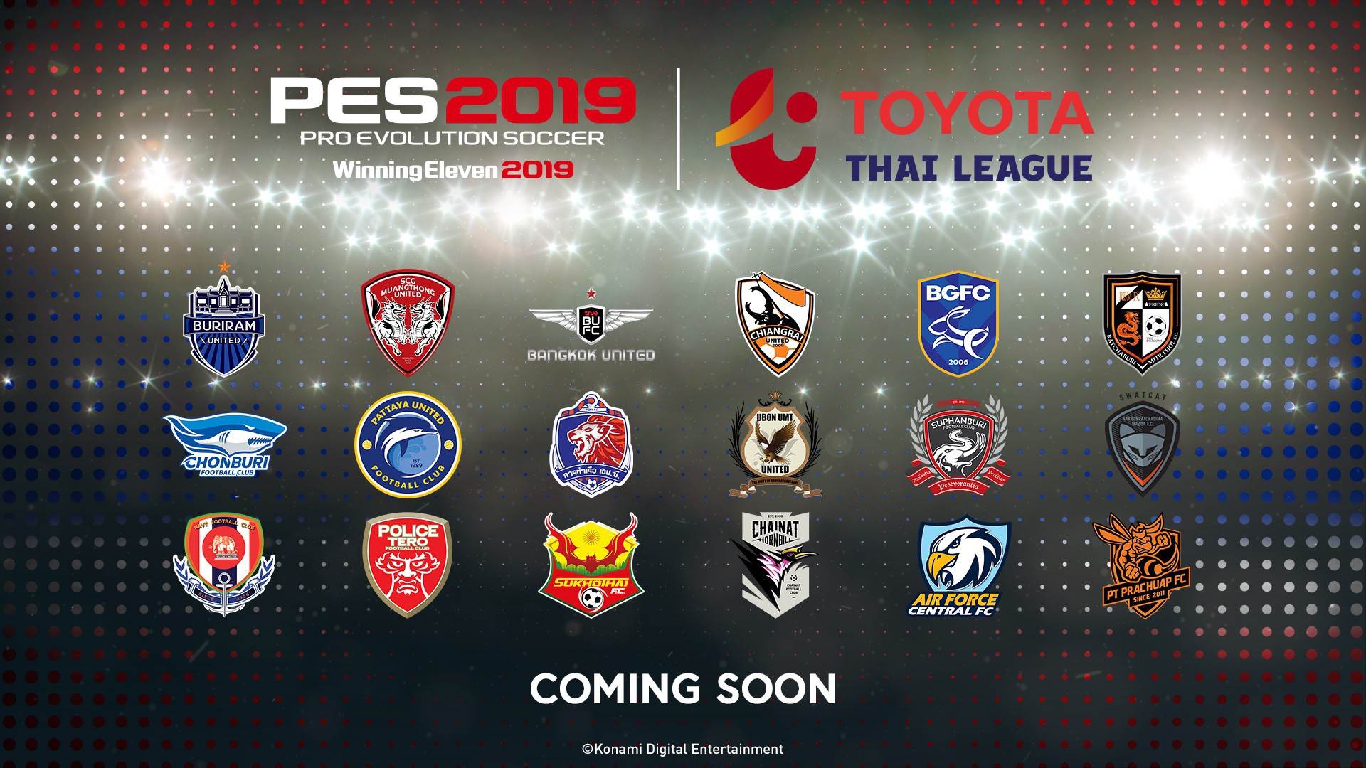 《实况足球2019》将加入泰国队 泰足球协会签约推广