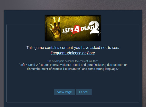 Steam更新敏感游戏筛除前提 开支者要对暴力性内容给出形貌