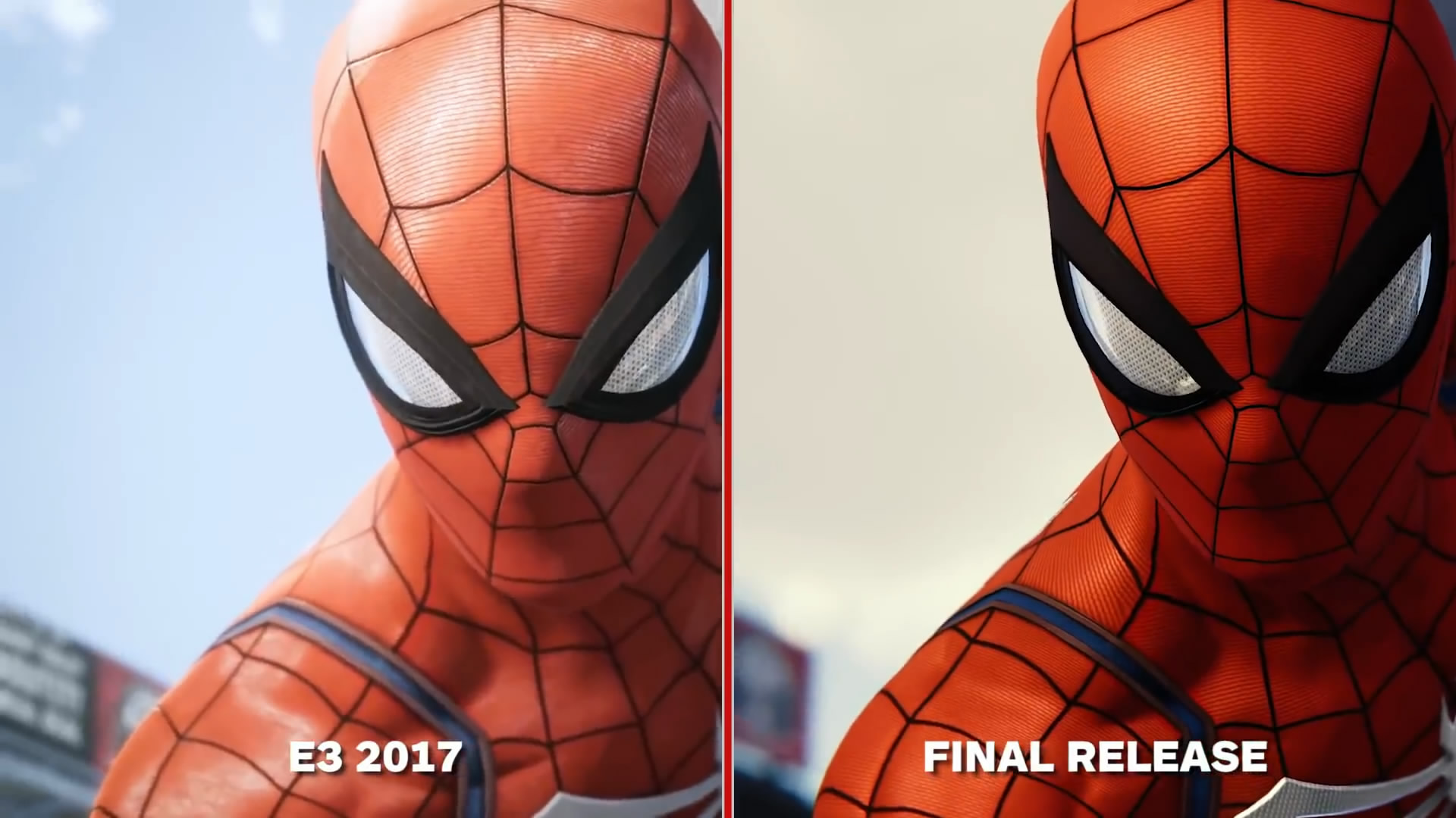 《蜘蛛侠》E3版与正式版对比视频 画质缩水还是提升了?