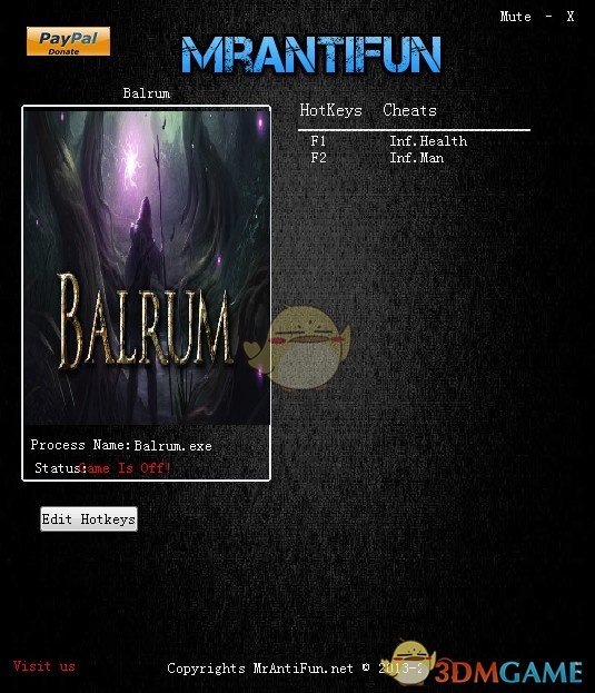 《Balrum》v1.08无限生命魔法修改器[MrAntiFun]