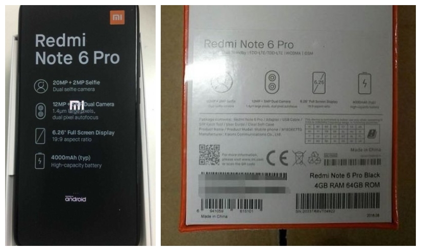 白米Note 6 Pro设置暴光：6.26寸刘海屏 骁龙660+4摄