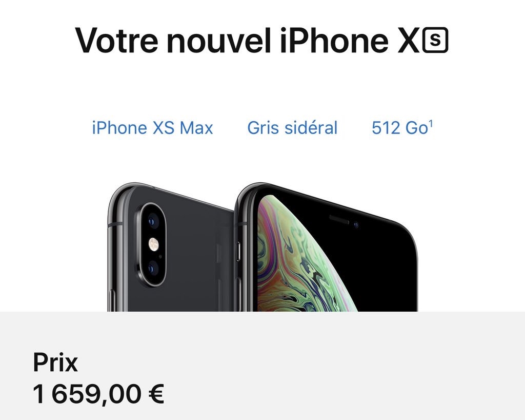 法国新iPhone卖价出炉 顶配iPhoneXS Max近2000好元