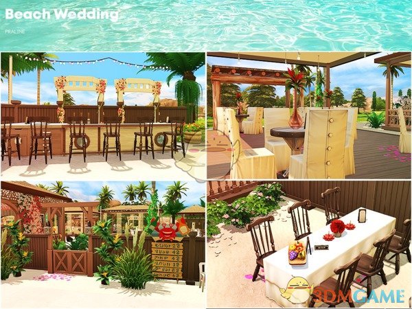 《模拟人生4》唯美沙滩婚礼场地MOD