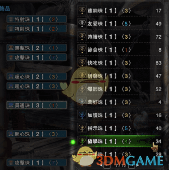 怪物猎人世界珠子等级上限显示中文补丁下载 怪物猎人世界珠子等级上限中文mod下载 3dm单机