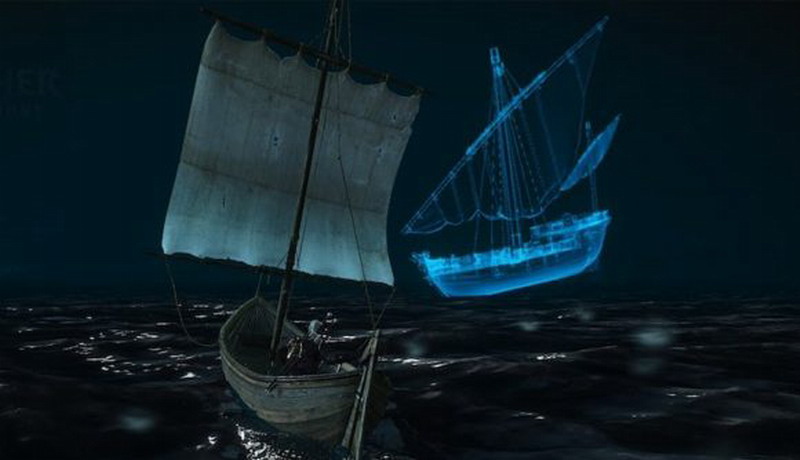 《巫师3》幽灵船现身场景十分诡异 你在游戏中遇到过吗？